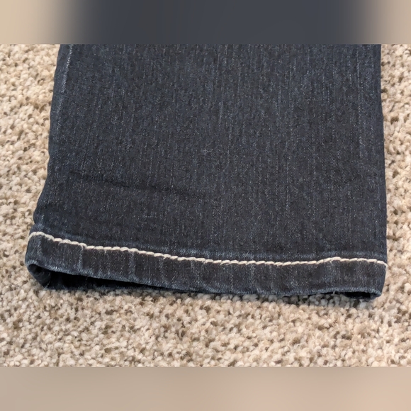 Women's Love Indigo Dark Wash Capris Denim Blue Jeans Stretch Sz: 4 Design Pants - Picture 13 of 14